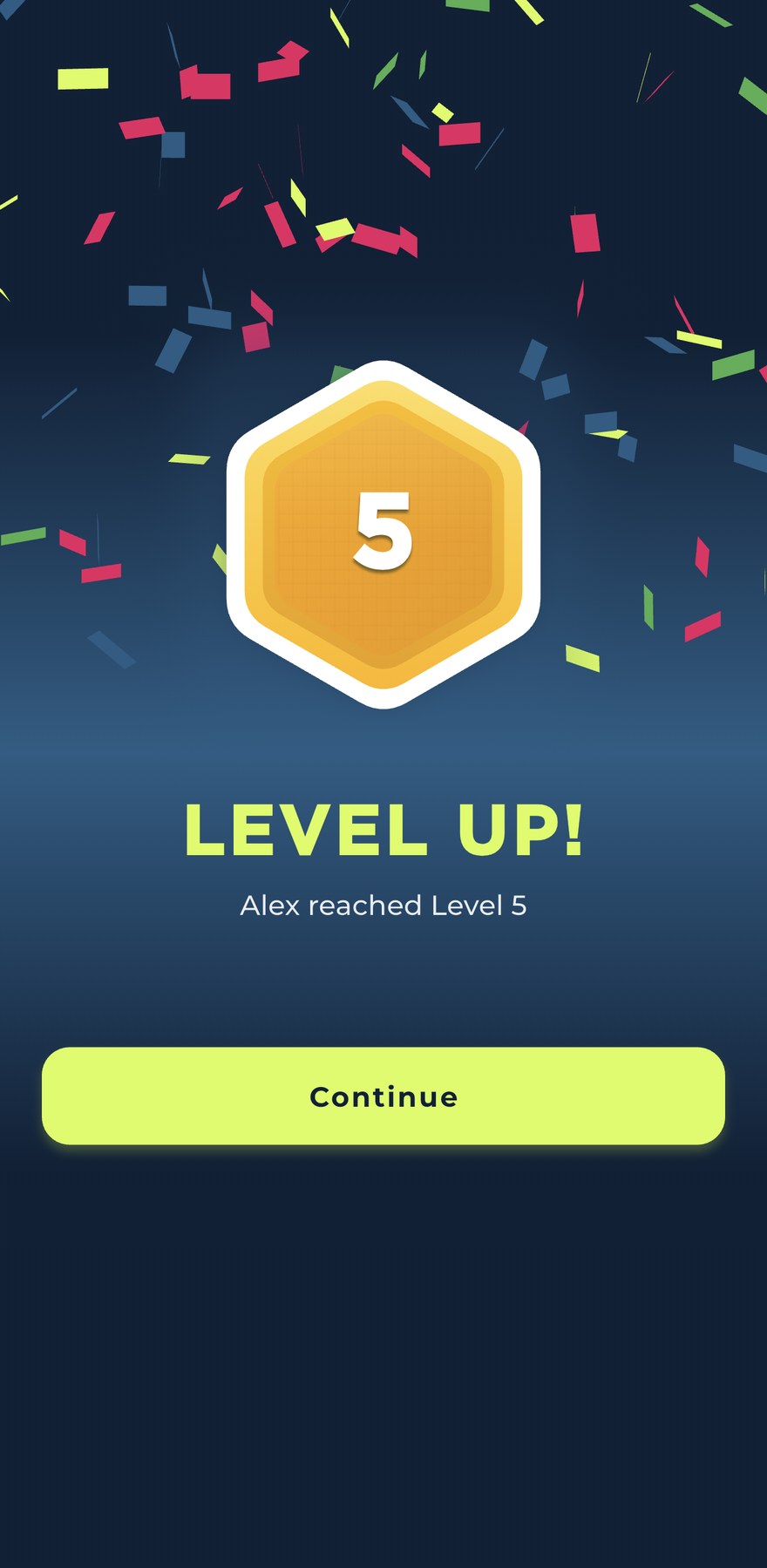 GO SPORTZ celebrating a player reaching Level 5