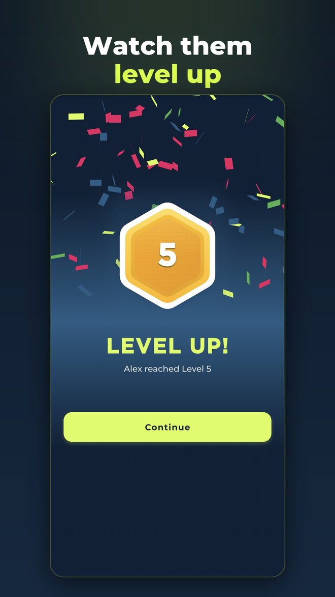 Watch a player level up in GO SPORTZ
